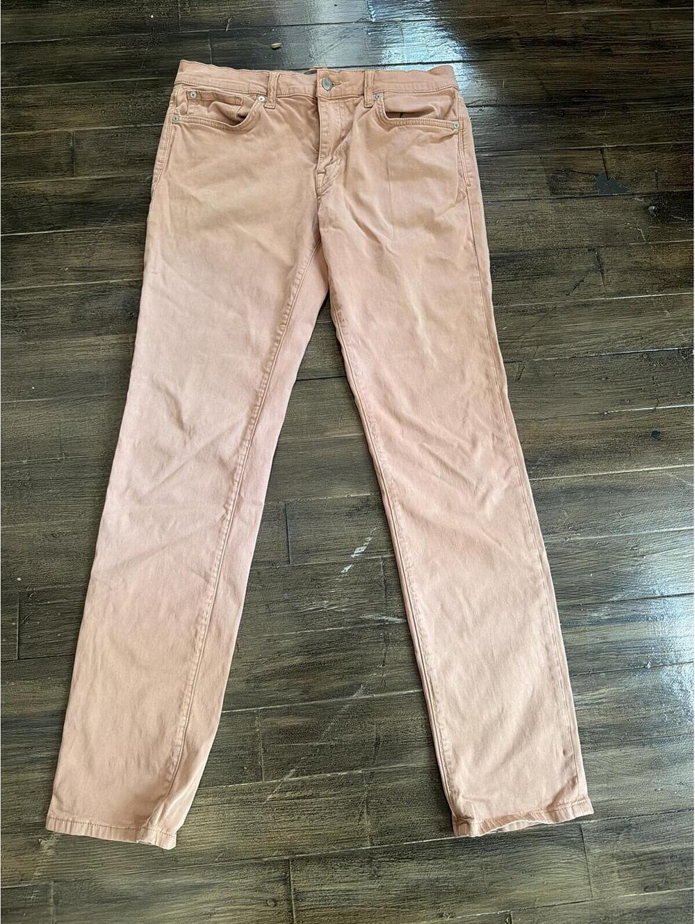 Joes Jeans Kinetic Brixton Straight Mens 32 34 pink coral chino